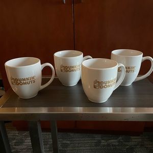 Set of 4 Dunkin Donuts Mugs